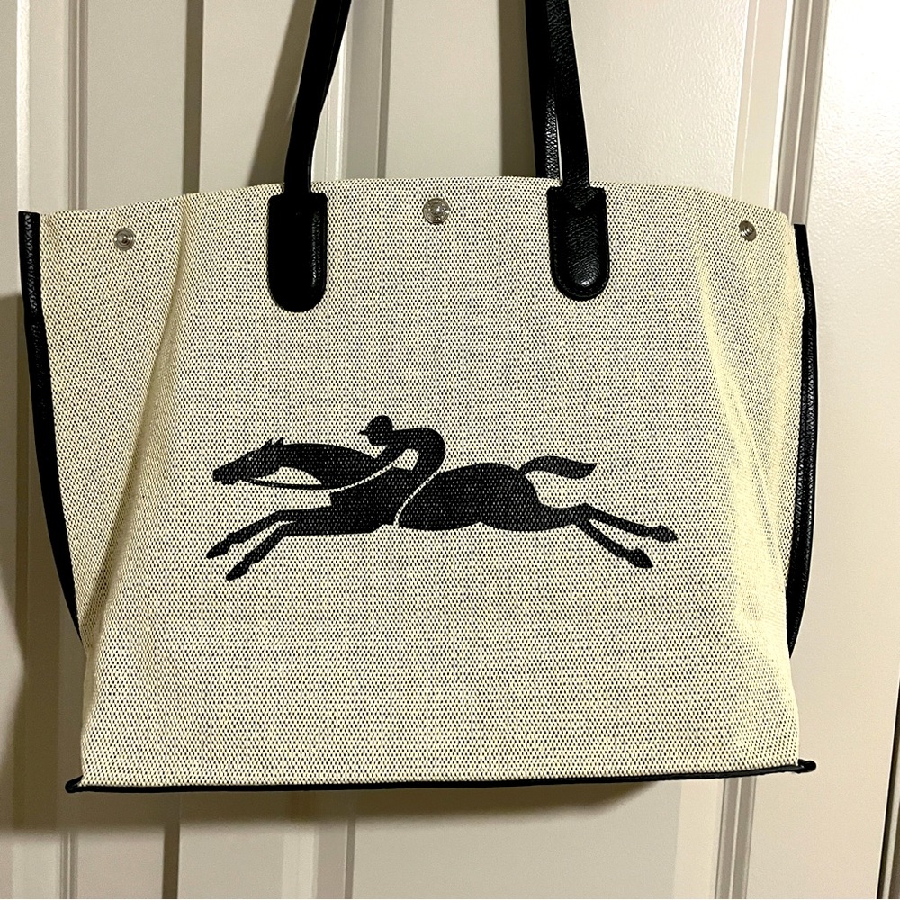 Longchamp Essential Toile Large Canvas Tote